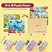 SYNCFUN 4in1 Animal Wooden Puzzles Glow in The Dark Toys 24 35 PCS Montessori Puzzles Board Toys for Toddlers Ages 35 Farm Ocean Zoo Insect Themes Birthday Valentine Easter Gifts for Kids - Image 4