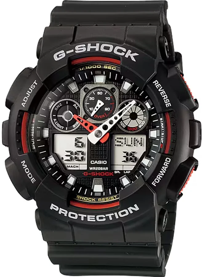 G-SHOCK Men's Resin Analog-Digital Watch GA-100-1A4DR - 51.2 mm
