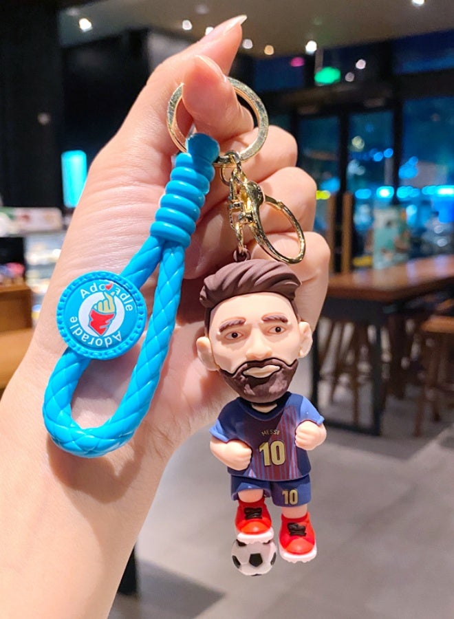 B283 Striped blue Cartoon keychain accessory*1 piece