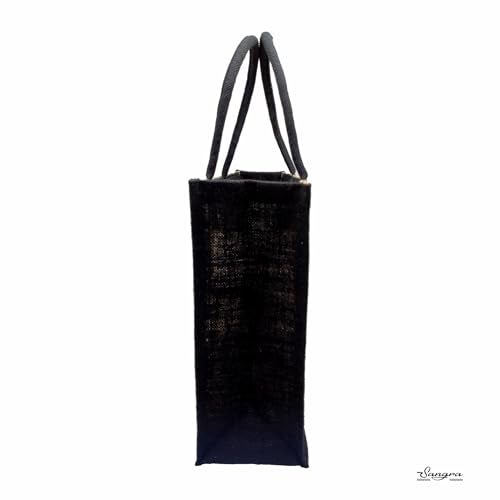 Sangra Women Eco-Friendly Jute All Over Print Multipurpose Handbag With Zipper | Stylish & Versatile Hand Bag, Beige - Image 3