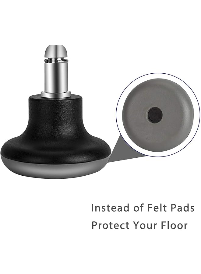 erorex Bell Glides Replacement Office Chair Swivel Caster Wheels To Fixed Stationary Castors 5 Pcs Fixed Casters Stationary Desk Accessories Short Profile With Separate Self Adhesive Felt Pads  - Image 3