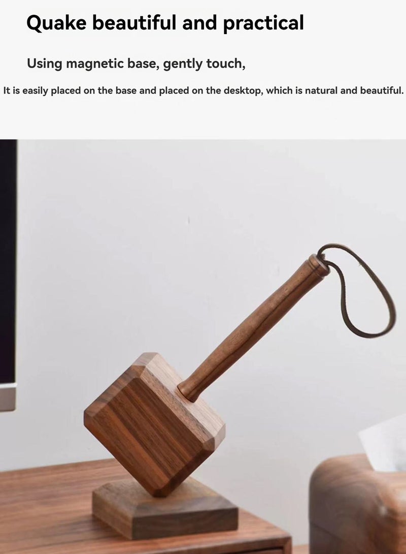 M MIAOYAN Thor Hammer Style Bottle Opener | Creative Wooden Magnetic Cap Remover for Home Use & Gifts - Image 1