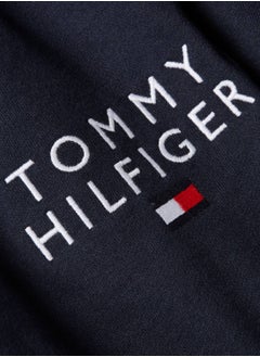 TOMMY HILFIGER Men's TH Original Logo Lounge Shorts - Cotton, Blue  - Image 3