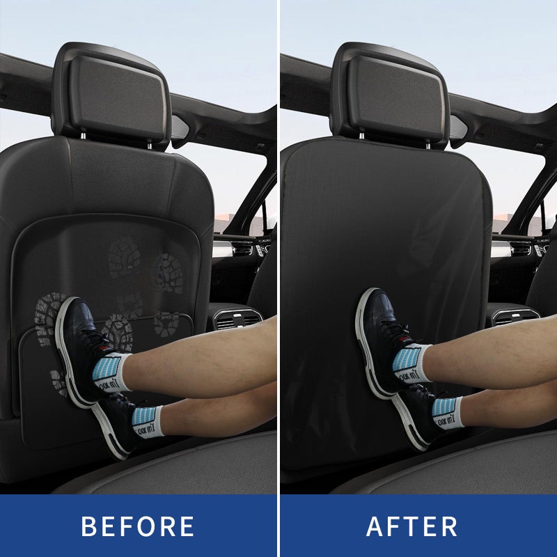 DUDSOEHO Kick Mats Back Seat Protector for Kids- 2 Pieces Car Seat Protector 420D Oxford Cloth Waterproof Back Seat Protector Anti-Dirty - Image 2