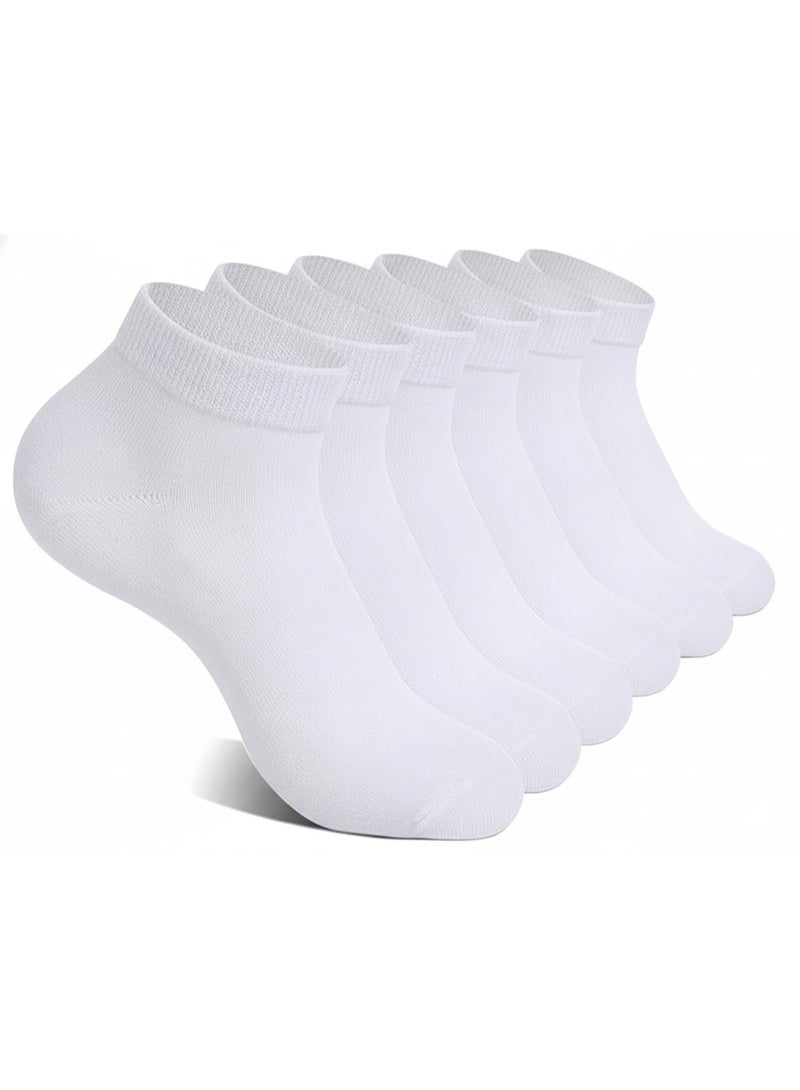 Tango جوارب أنكل قصيرة للرجال من تانغو 6 أزواج - مقاس حر EU 40 إلى 45 - جوارب رياضية للرجال (أبيض - 6 أزواج، 6) - Image 1