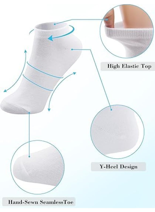Tango جوارب أنكل قصيرة للرجال من تانغو 6 أزواج - مقاس حر EU 40 إلى 45 - جوارب رياضية للرجال (أبيض - 6 أزواج، 6) - Image 2