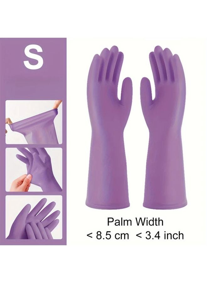 Medium Purple Reusable Household Cleaning Gloves Multipurpose Kitchen Bathroom Outdoor - Image 4