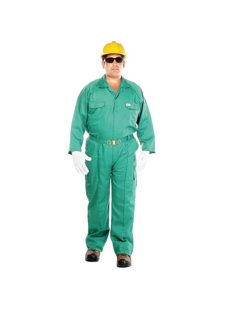 Vaultex Safety coverall 100% cotton twill work wear uniform Green M 