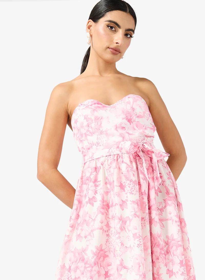 Ella  Bandeau Printed Dress for Women | Best Price UAE