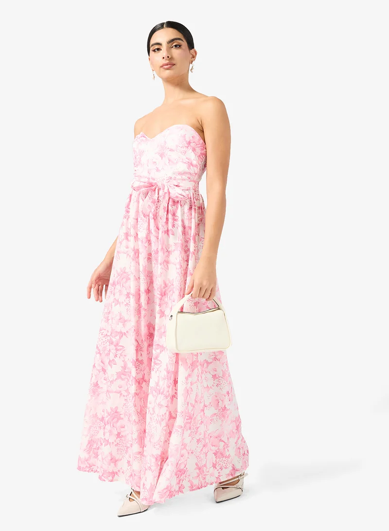 Ella  Bandeau Printed Dress for Women | Best Price UAE