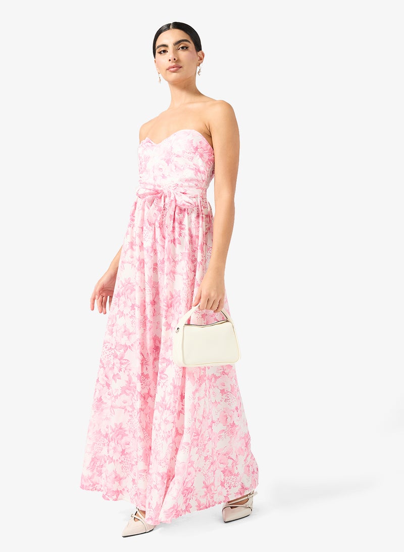 ELLA Bandeau Printed Dress - Image 4