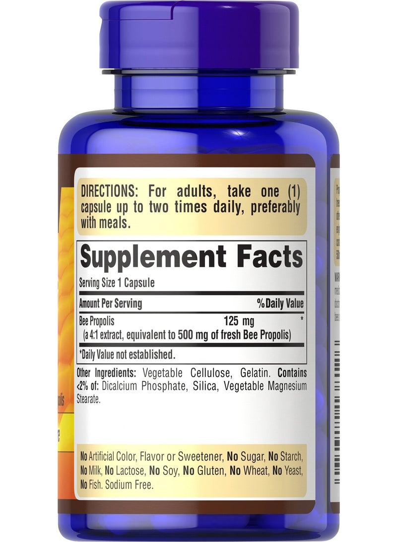Puritan's Pride Bee Propolis 500 mg 100 Capsules - Image 3
