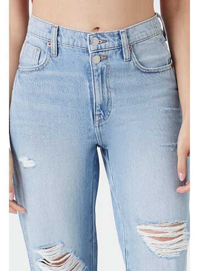 FOREVER 21 Curvy High-Rise Straight Jeans  - Image 4