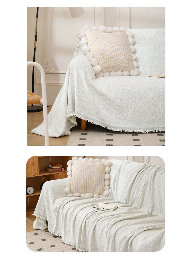 Turquoize أغطية أرائك شنيلا ناعمة قابلة للغسل لجميع الفصول 1 2 3 4 مقاعد غير قابلة للانزلاق أغطية مقاعد الحب واقي الأرائك - Image 3