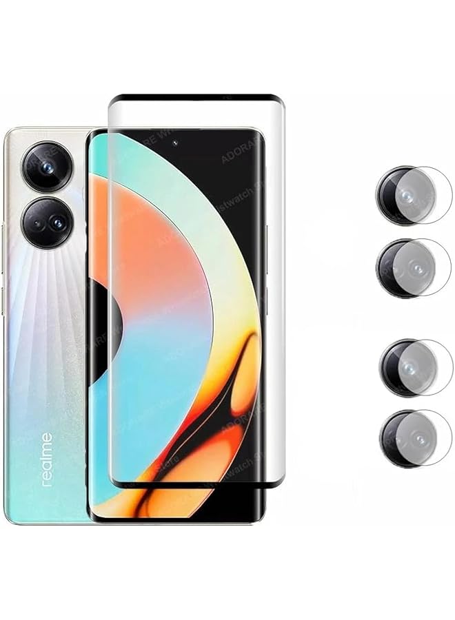 erorex Plus 2 Pack Compatible With Realme 10 Pro Screen Protector＆Camera Lens Protector Anti Scratch 9H Hardness Protective Film Premium Hd Clarity Tempered Glass Friendly - Image 1