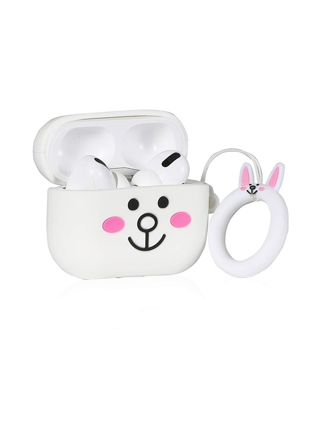 Cony Rabbit Cartoon Case Cover For Apple AirPods Pro White - Image 2
