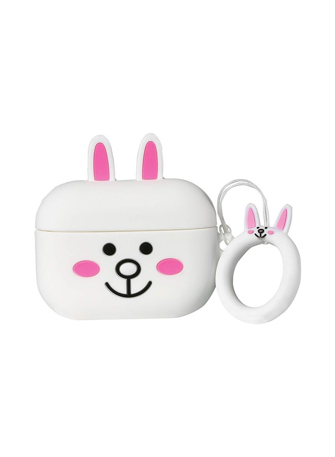 Cony Rabbit Cartoon Case Cover For Apple AirPods Pro White - Image 1