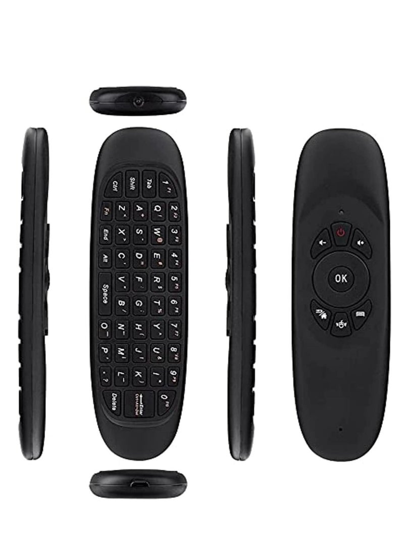 Universal TV Remote Control, Wireless Air Mouse With Keyboard for Smart TV, Set-Top Box, media player and More Color: Black - Image 1