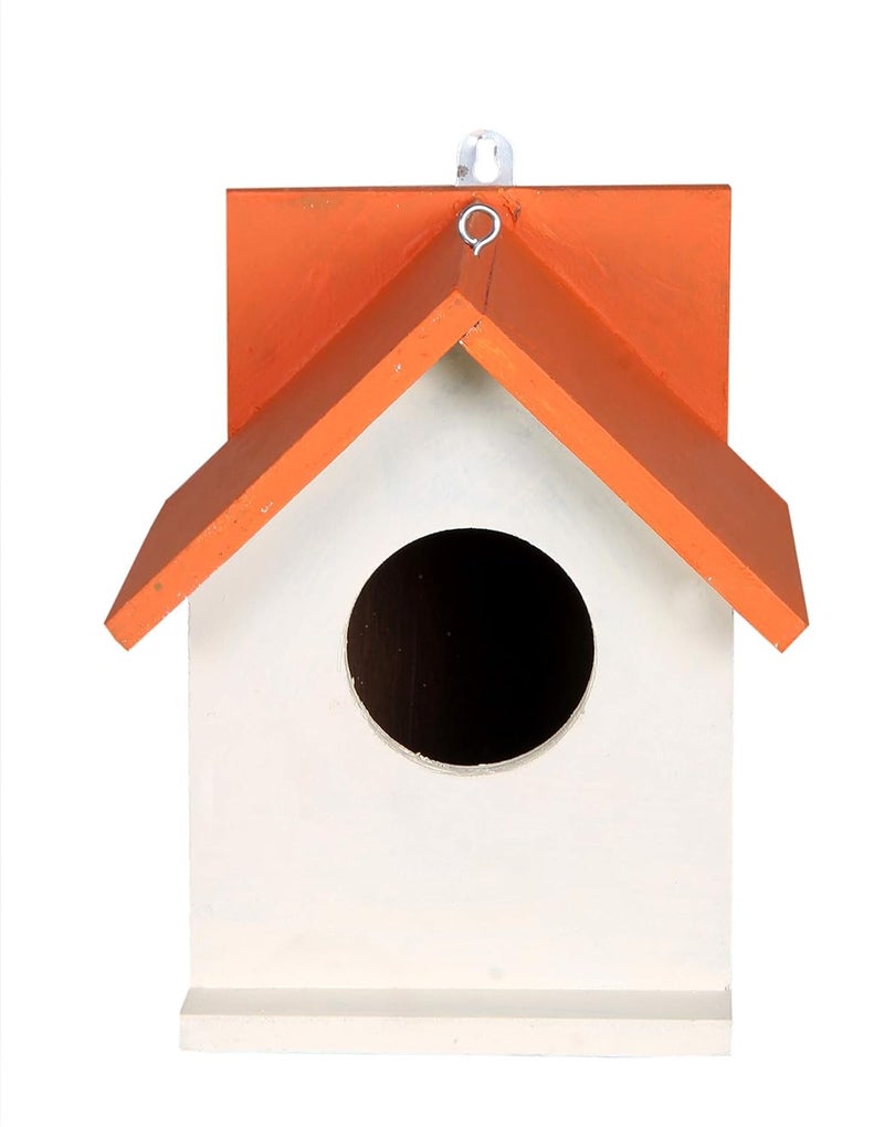 GO7 Handcrafted Wooden Bird House (Multicolour) – Pack of 6 | Hanging Decorative Bird Nests for Balcony & Garden | Eco-Friendly Handycraft Product - Image 1
