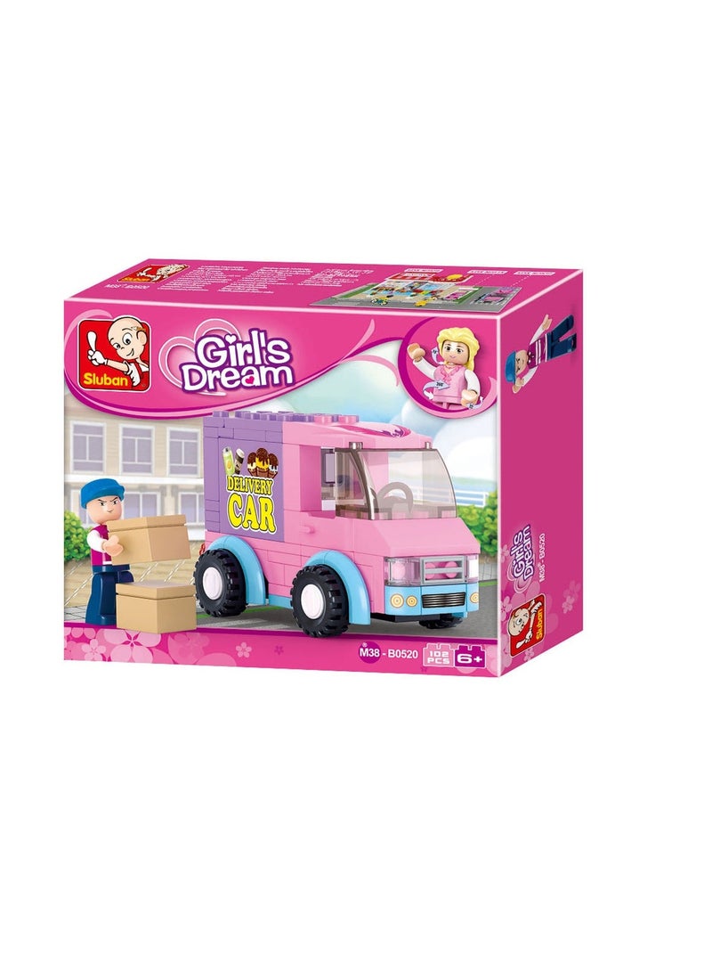 Sluban - New Girls Dream Distribution Vehicles Bricks Set 102 Pieces - M38-B0520 - Image 1