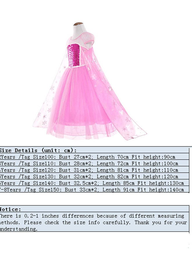ISank Princess Costumes Frozen Themed Party  Dress Up for Little Girls with Crown,Wand,Gloves Accessories - Image 5