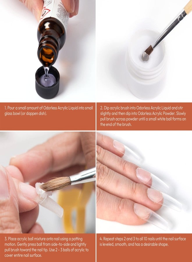 GoldFinger Odorless Acrylic Nails Kit, Professional Acrylic Liquid 0.5fl.oz. and Powder 0.25oz, Acrylic Nails Extension Kit for Beginner Made in USA - Image 5