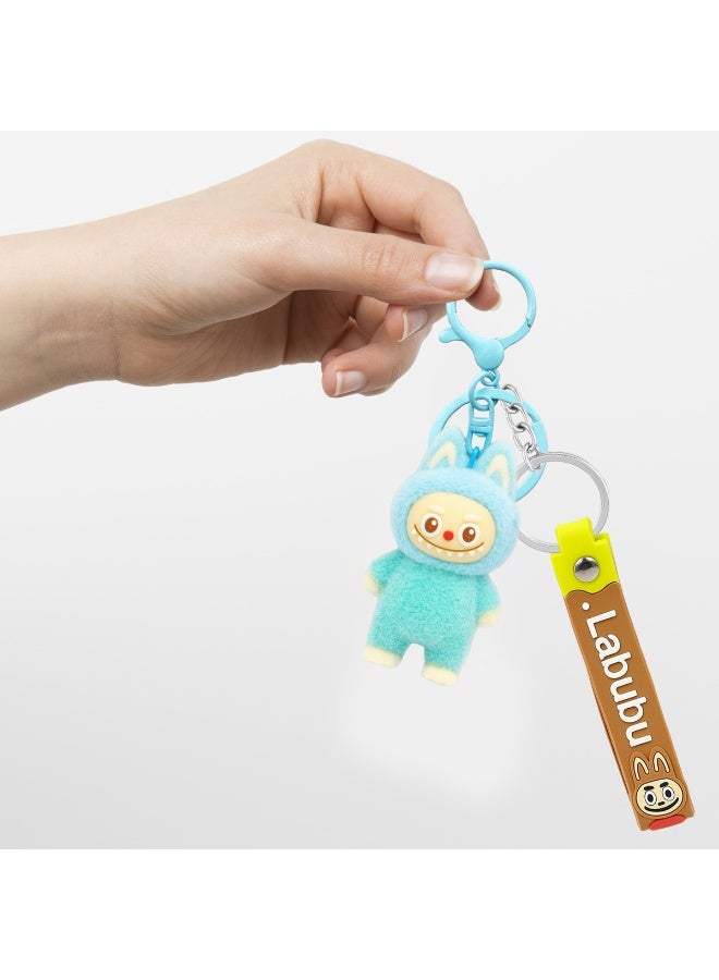 LABUBU Cute LABUBU Keychain 7cm Plush Figure with 12.5cm Soft Rubber Tag – Portable Cartoon Keyring for Bags, Backpacks, Keys, Gifts for Girls, Friends, and Family, Lightweight and Easy to Carry - Image 2