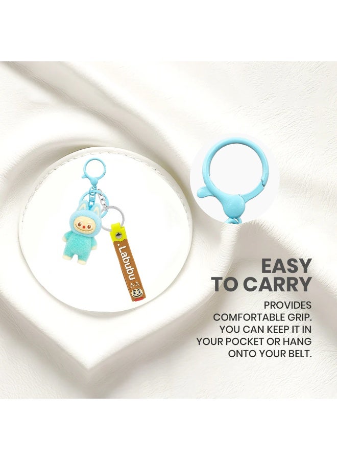 LABUBU Cute LABUBU Keychain 7cm Plush Figure with 12.5cm Soft Rubber Tag – Portable Cartoon Keyring for Bags, Backpacks, Keys, Gifts for Girls, Friends, and Family, Lightweight and Easy to Carry - Image 5