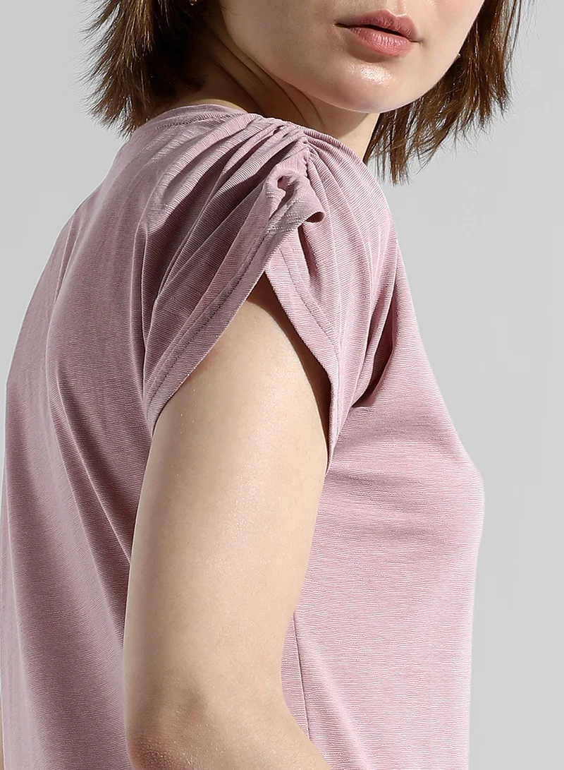 Pinacolada  Women's Solid Purple Regular Fit Top  | Best Price UAE