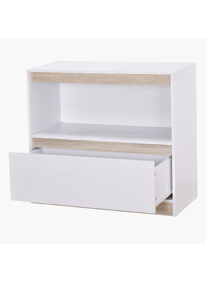 Home Box Kulltorp Avian Mid Sleeper Single Bed with Study Desk and Storage 195 x 135.5 x 129 Cm, Mattress Size - 90x200Cm  - Image 2