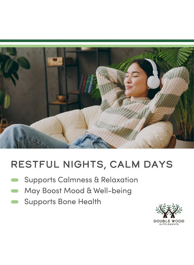 Double Wood Supplements Magnesium Glycinate 400mg, 180 Capsules (Vegan Safe, Manufactured and Third Party Tested in The USA, Gluten Free, Non-GMO) High Absorption Magnesium for Sleep by Double Wood Supplements - Image 5