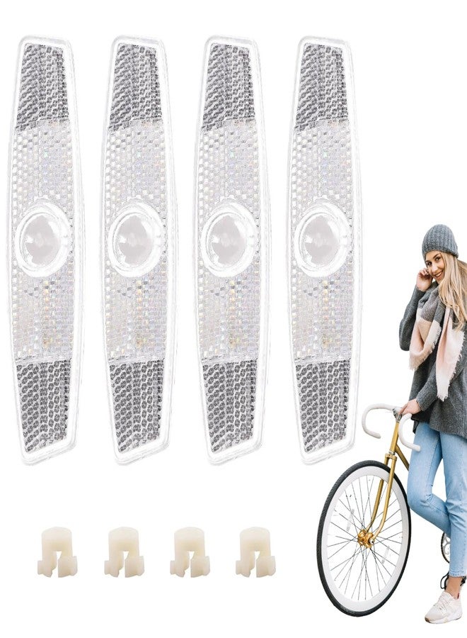 VICDUEKG 4 Pcs Bike Wheel Reflectors Bicycle Spoke Reflectors Bicycle Safety Warning Reflector Accessories for Mountain Bike Road Bike Night Riding - Image 1