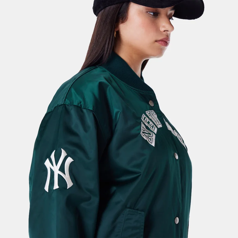 New Era Green Women's MLB New York Yankees Bomber Jacket for Women | Best Price UAE