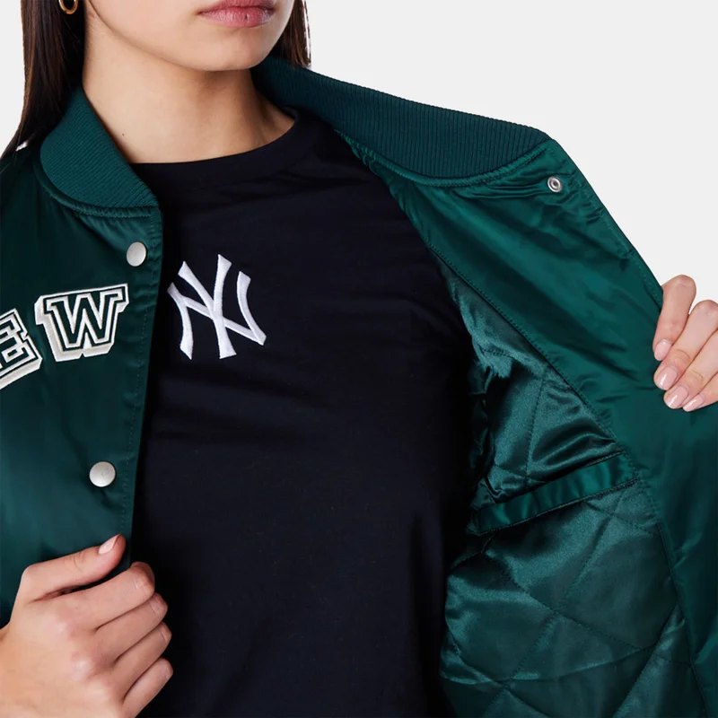 New Era Green Women's MLB New York Yankees Bomber Jacket for Women | Best Price UAE