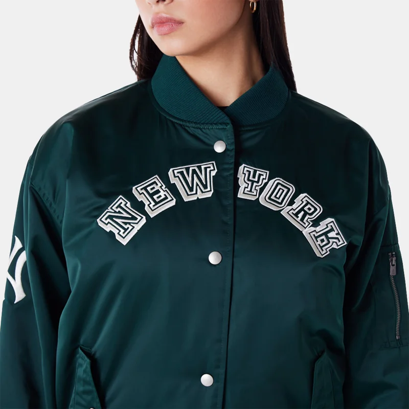 New Era Green Women's MLB New York Yankees Bomber Jacket for Women | Best Price UAE