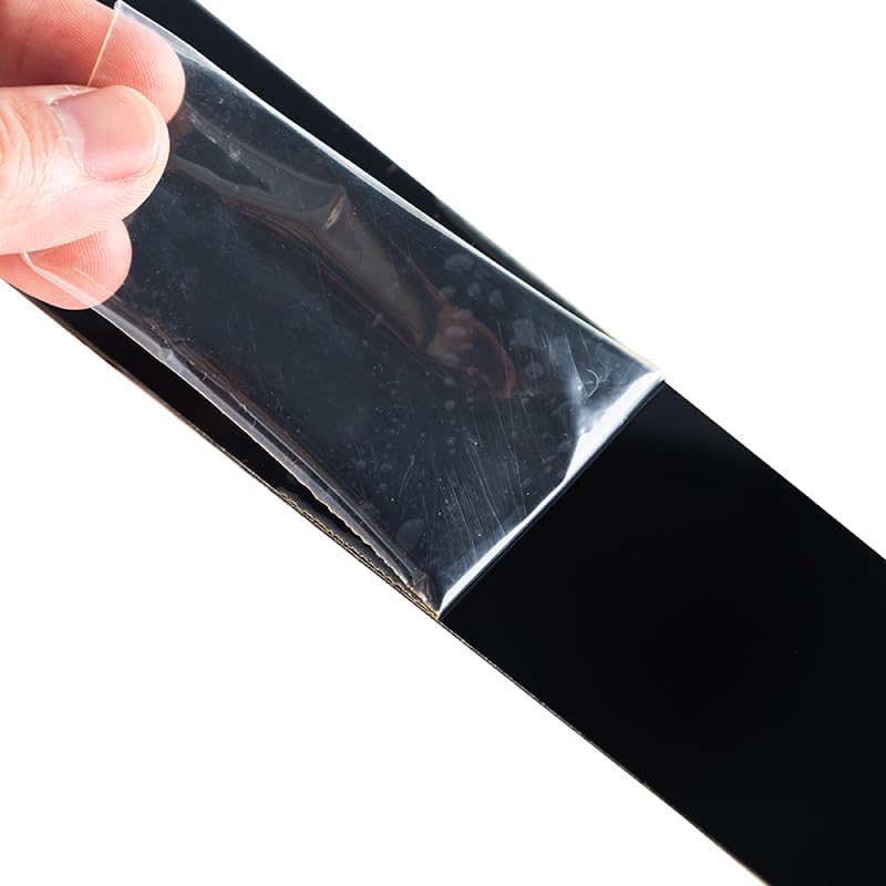 QASULER Glossy Black Car Window Pillar Stickers - Image 3