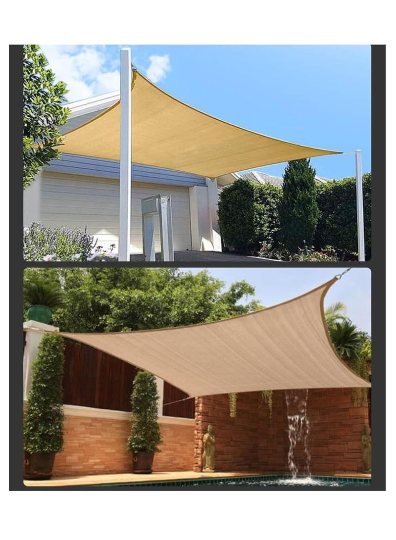 Captaintech 4x5m Shade Cloth, Rectangle Awning, Sun Shade 95% Outdoor Shade Sails, Outdoor UV Block Cover, Perfect for Outdoor Patio Garden Yard Backyard Pergola Decking Swimming Pool - Image 2