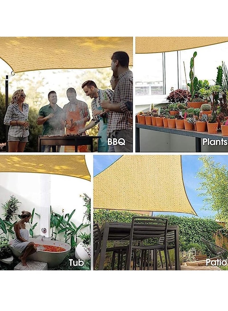 Captaintech 4x5m Shade Cloth, Rectangle Awning, Sun Shade 95% Outdoor Shade Sails, Outdoor UV Block Cover, Perfect for Outdoor Patio Garden Yard Backyard Pergola Decking Swimming Pool - Image 4