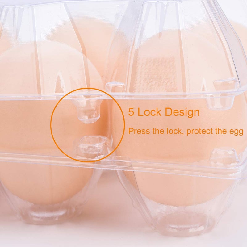 bulk buy BULKBUY Egg Cartons 60 Packs, Clear Plastic Blank Egg Cartons with Free Labels, Holds up to 12 Eggs Securely, Perfect for Family Pasture Farm Markets Display - Medium - Image 3