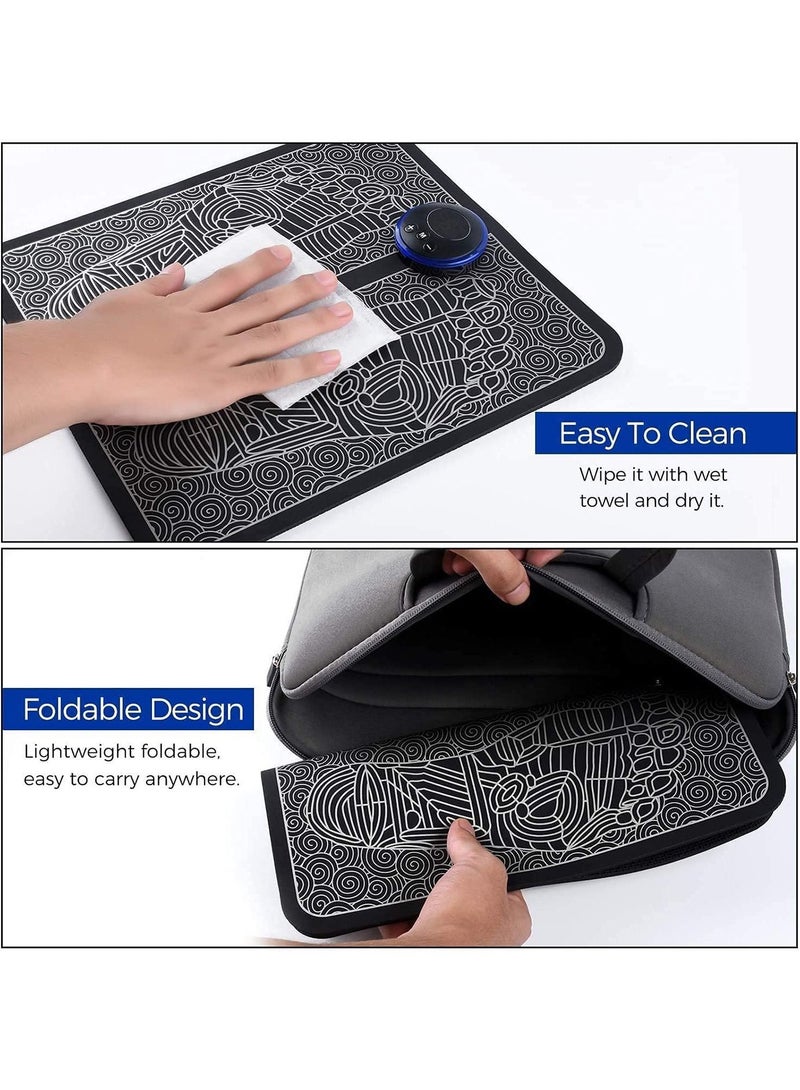 LIMOS Electric Foot Massager Machine, Circulation Booster for feet and Legs, Folding Portable Massage Foot Mat USB Rechargeable - Image 4