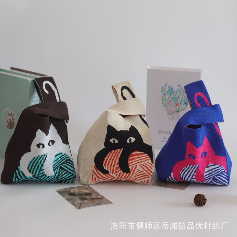 2024 National Style Bag Women'S Tote Bag Knitted Bag Large Capacity Handbag All-Match Women'S Bag Shoulder Bucket Bag - Image 4