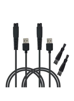 Charger Replacement For Skull Shaver Pitbull/Palm/Silver, Microtouch Solo Razor - Usb Power Cord Accessories And Clean Brush 2-Pack