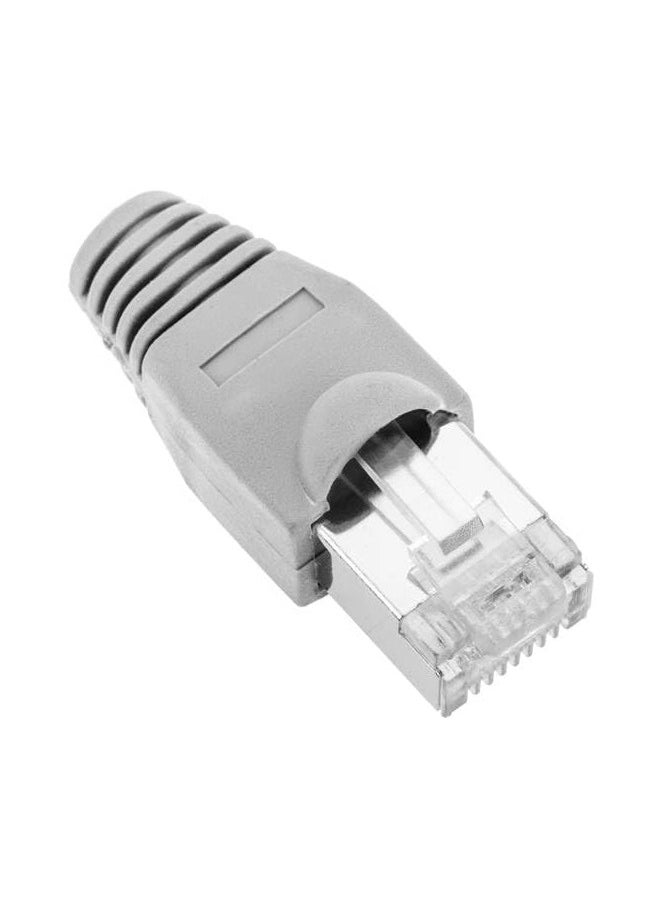 Taimi RJ45 Cable Connector Boots Soft Plastic Ethernet Strain Relief Boots CAT5 CAT5E CAT6 CAT6E 100PCS - Grey  - Image 2