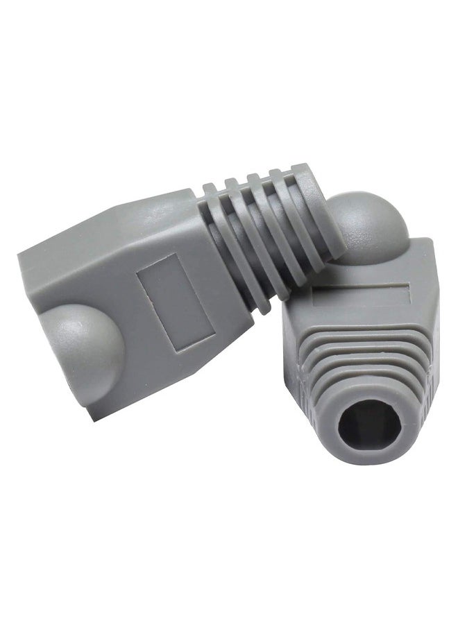 Taimi RJ45 Cable Connector Boots Soft Plastic Ethernet Strain Relief Boots CAT5 CAT5E CAT6 CAT6E 100PCS - Grey  - Image 4