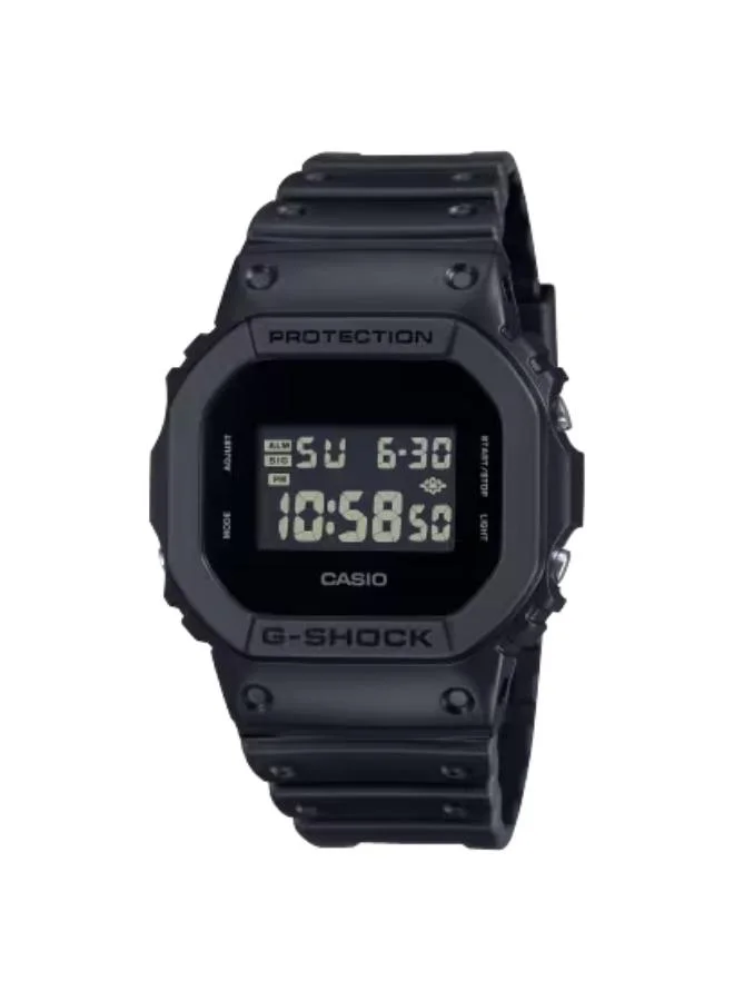 جي شوك Men's Digital Display Watch With Black Resin Strap - DW-5600UBB-1DR