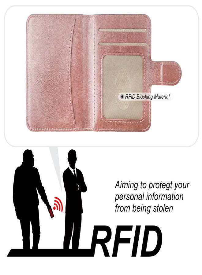 Bocasal Wallet Case for iPhone 13 Pro Max Compatible with MagSafe Magnetic RFID Blocking Detachable Premium PU Leather Flip Case with Card Slots Holder Kickstand Wireless Charging 6.7 Inch (Rose Gold) - Image 5