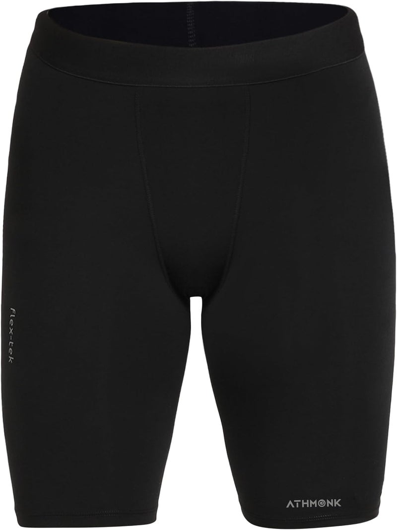 Athmonk 4-Way Lycra Compression Shorts for Men | Tight Skin Fit, Non Padded | Cycling Running Workout Gym Cricket Football Sports | Tummy Tuck Recovery Muscle Support | Quick Dry Anti-Chafe - Image 1