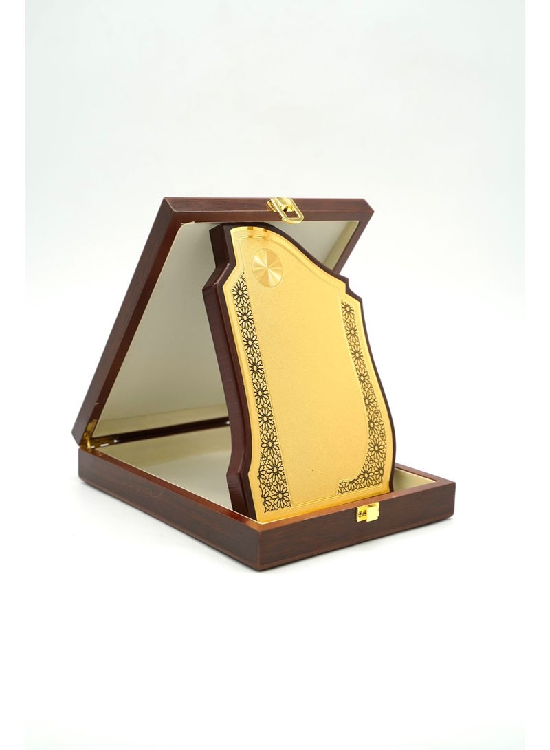 ركس درع تكريم فاخر مقاس L مع صندوق خشبي و لوحة نحاسية للطباعة 69695