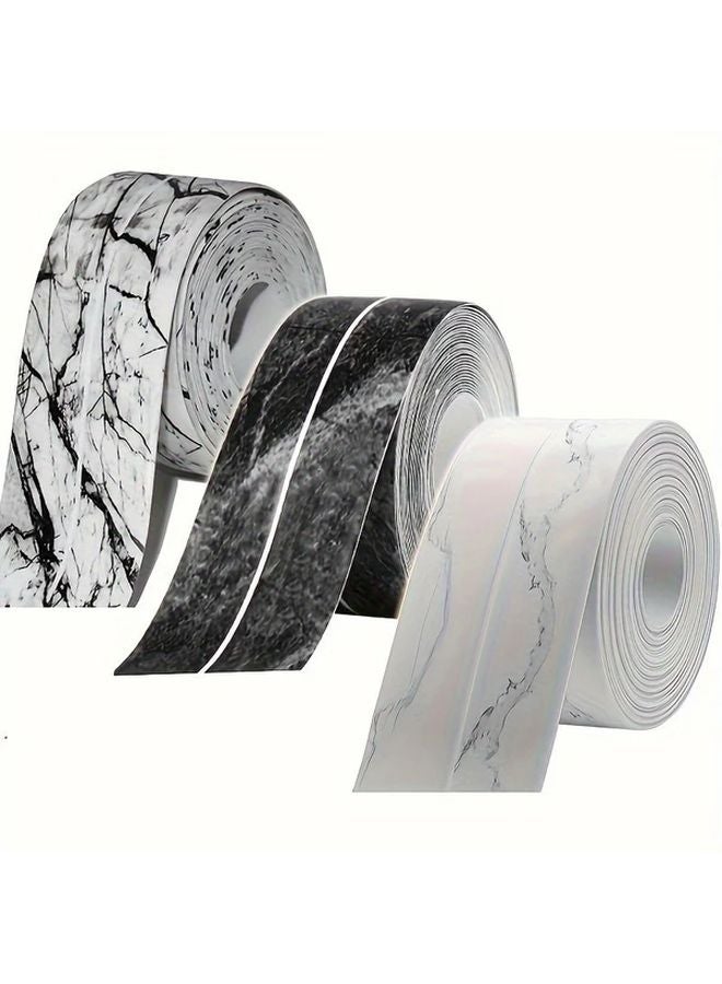 Crack Pattern PVC Self Adhesive Caulk Tape Waterproof Sealant For Bathroom Kitchen Countertop - Image 2