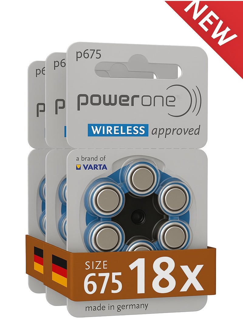 Power One - Power one 1.45V Hearing Aid Batteries - Pack Of 18 Pieces - Image 1